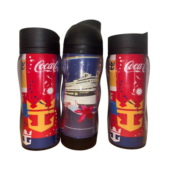 Coca-Cola & Royal Caribbean Travel Mug Set - Picture 1 of 6